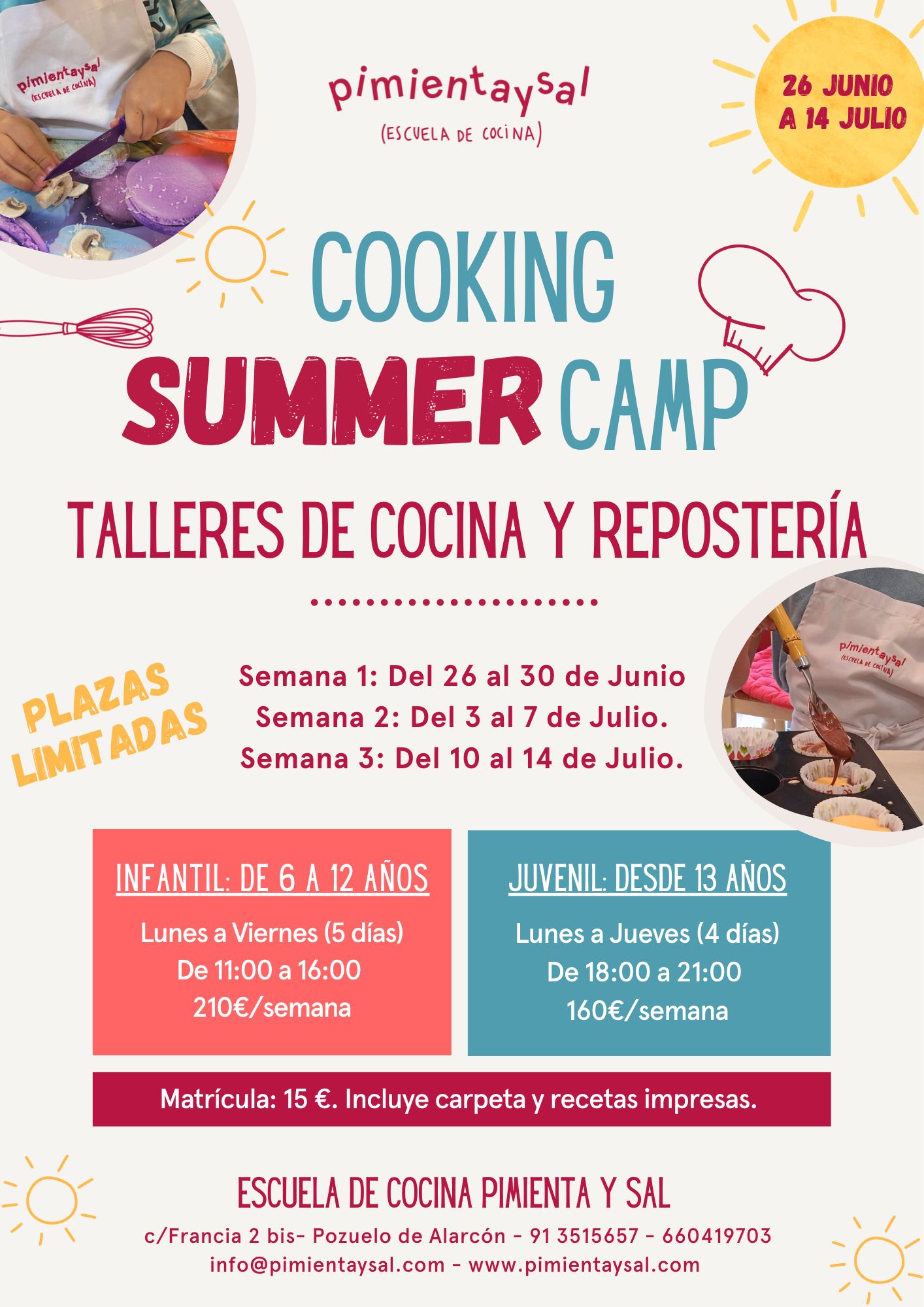 Cooking Summer Camp 2023 Flyer